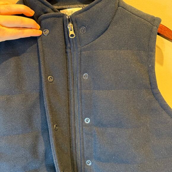 Croft & Barrow NWT Classic Quilted Vest Navy Sky Captain Blue Womens Med Winter - Picture 6 of 15
